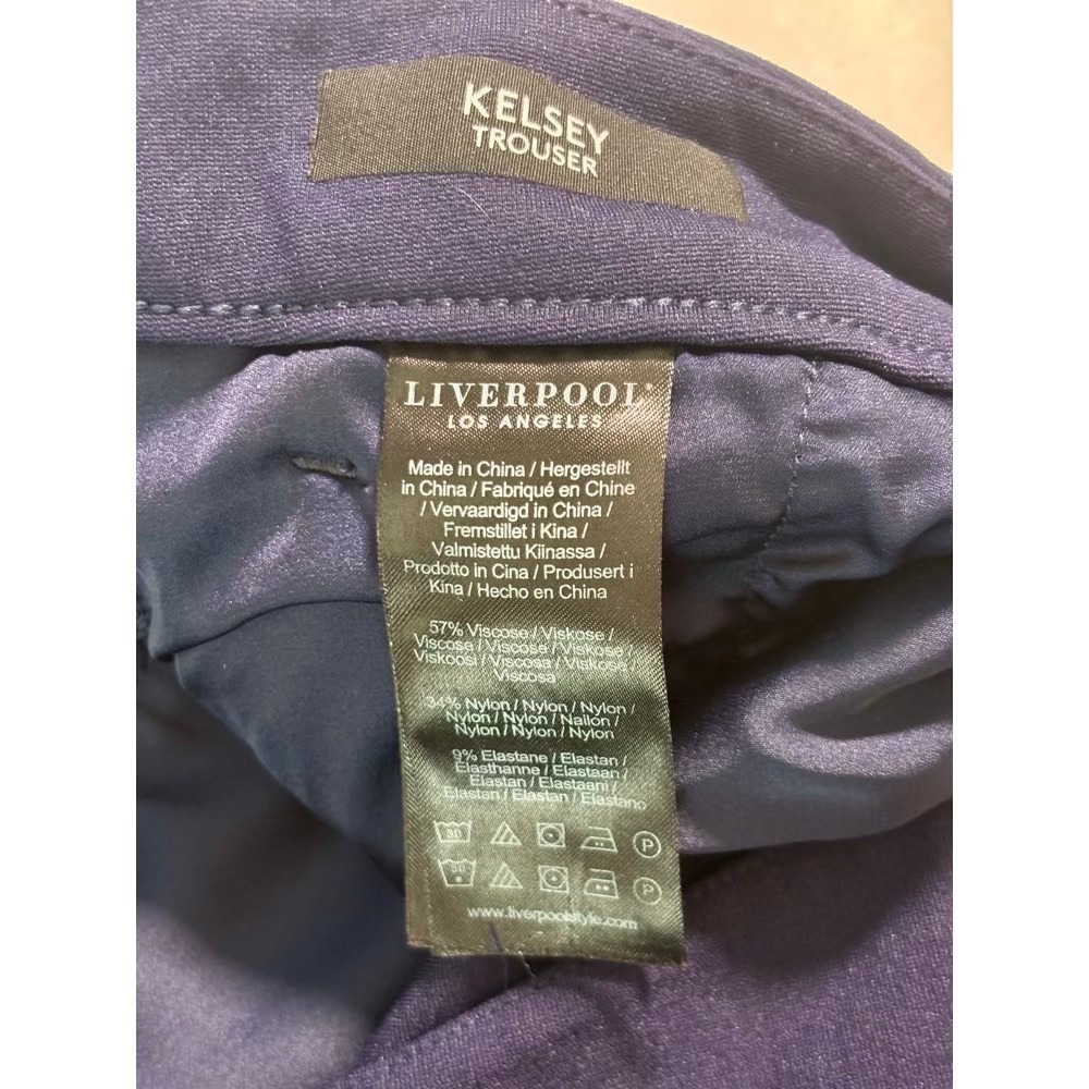 Liverpool Kelsey Trouser Cadet Blue Ponte Knit Pants 20W Workwear Office Classic - Picture 4 of 13